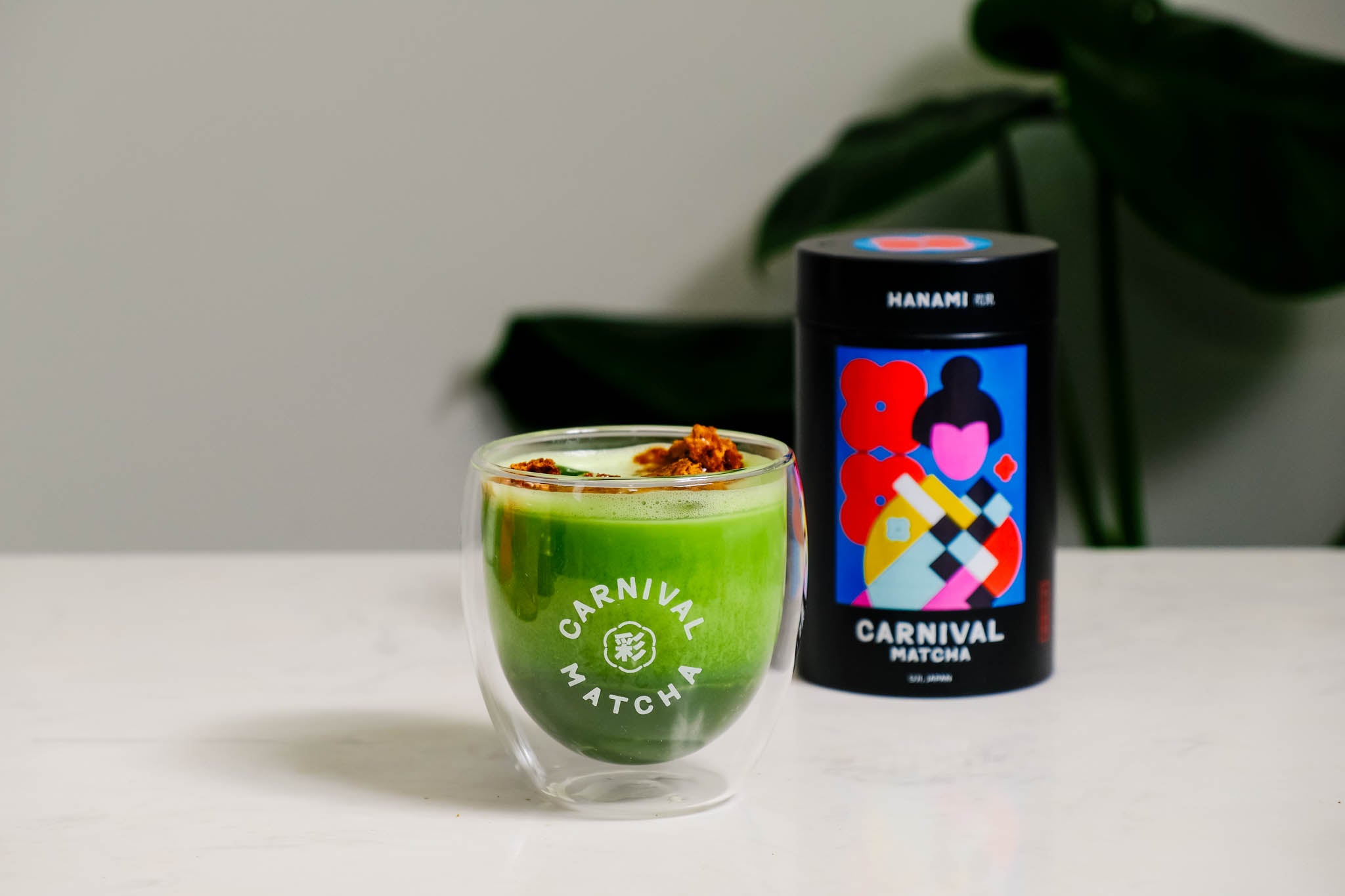 Carnival Matcha 100% Uji Matcha from Japan Hanami Blend made with Matcha pudding and hock pocky